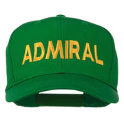 Admiral Embroidered Cotton Twill Cap