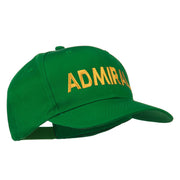 Admiral Embroidered Cotton Twill Cap