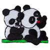 Twins Panda Bear Embroidered Patch