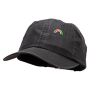 Tiny Rainbow Patched Pigment Dyed Special Cotton Cap - Black OSFM