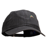 Tiny Rainbow Patched Pigment Dyed Special Cotton Cap - Black OSFM