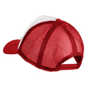 Aces White Patched Summer Foam Mesh Trucker Cap - Red White OSFM