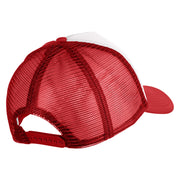 Aces White Patched Summer Foam Mesh Trucker Cap - Red White OSFM