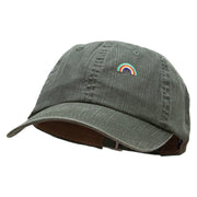 Tiny Rainbow Patched Pigment Dyed Special Cotton Cap - Green OSFM