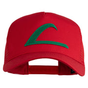 Ash Ketchum League Expo Patched 5 Panel Pet Spun Mesh Cap - Red OSFM
