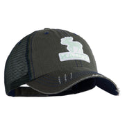 Maine State Moose Patched Low Profile Special Cotton Mesh Cap - Green OSFM