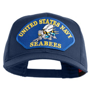 United State Navy Seabees Blue Patched Solid Cotton Twill Mesh Prostyle Cap - Navy OSFM