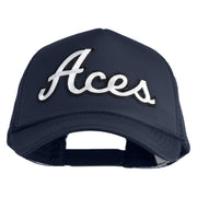 Aces White Patched Summer Foam Mesh Trucker Cap - Navy OSFM