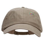 Tiny Rainbow Patched Pigment Dyed Special Cotton Cap - Olive OSFM