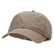 Tiny Rainbow Patched Pigment Dyed Special Cotton Cap - Olive OSFM