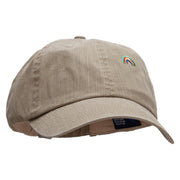 Tiny Rainbow Patched Pigment Dyed Special Cotton Cap - Olive OSFM