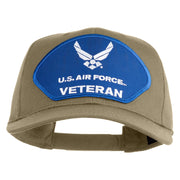 U.S. Air Force Veteran Blue Patched Solid Cotton Twill Pro Style Cap - Khaki OSFM