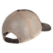 Maine State Moose Patched Low Profile Special Cotton Mesh Cap - Brown-Khaki OSFM