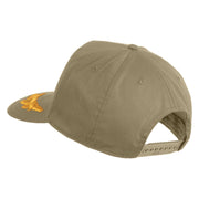 Scrambled Eggs Yellow Patched Solid Cotton Twill 5 Panel Prostyle Snap Cap - Khaki OSFM