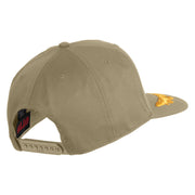 Scrambled Eggs Yellow Patched Solid Cotton Twill 5 Panel Prostyle Snap Cap - Khaki OSFM