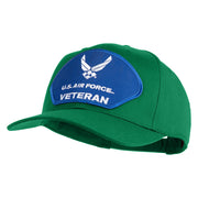 U.S. Air Force Veteran Blue Patched Solid Cotton Twill Pro Style Cap - Kelly OSFM