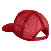 United State Navy Seabees Blue Patched Solid Cotton Twill Mesh Prostyle Cap - Red OSFM