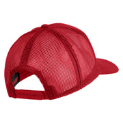United State Navy Seabees Blue Patched Solid Cotton Twill Mesh Prostyle Cap - Red OSFM