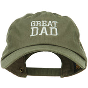 Great Dad Embroidered Unstructured Cotton Cap