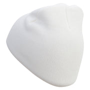 Mom Embroidered 8 inch Acrylic Short Blank Beanie - White OSFM