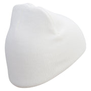 Mom Embroidered 8 inch Acrylic Short Blank Beanie - White OSFM