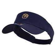 Fist Logo Embroidered Cotton Twill Sun Visor - Navy OSFM