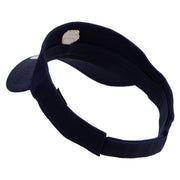 Fist Logo Embroidered Cotton Twill Sun Visor - Navy OSFM