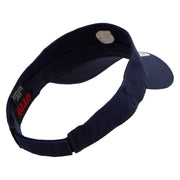 Fist Logo Embroidered Cotton Twill Sun Visor - Navy OSFM