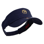 Fist Logo Embroidered Cotton Twill Sun Visor - Navy OSFM