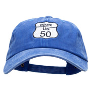 US 50 Embroidered Unstructured Cotton Cap