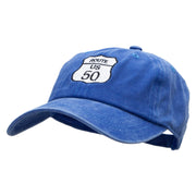 US 50 Embroidered Unstructured Cotton Cap