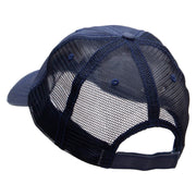 Sunset Cruise Embroidered Low Profile Special Cotton Mesh Cap - Navy OSFM