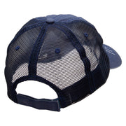 Sunset Cruise Embroidered Low Profile Special Cotton Mesh Cap - Navy OSFM