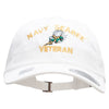 Officially Licensed United States Navy Seabee Veteran Unstructured Low Profile 6 panel Cotton Cap - White OSFM