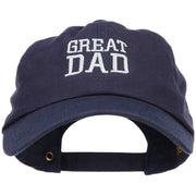 Great Dad Embroidered Unstructured Cotton Cap