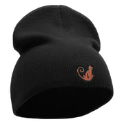 Monkey Insignia Embroidered Short Beanie