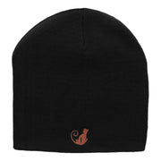 Monkey Insignia Embroidered Short Beanie