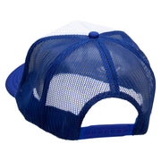 Heart Anchor Embroidered Summer Foam Mesh Trucker Cap - Royal-White OSFM