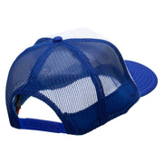 Heart Anchor Embroidered Summer Foam Mesh Trucker Cap - Royal-White OSFM