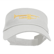 Trumpet Embroidered Cotton Twill Visor