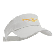 Trumpet Embroidered Cotton Twill Visor