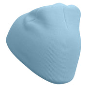 Mom Embroidered 8 inch Acrylic Short Blank Beanie - Lt-Blue OSFM