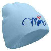 Mom Embroidered 8 inch Acrylic Short Blank Beanie - Lt-Blue OSFM