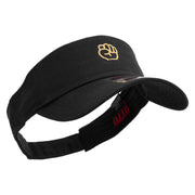 Fist Logo Embroidered Cotton Twill Sun Visor - Black OSFM