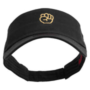 Fist Logo Embroidered Cotton Twill Sun Visor - Black OSFM