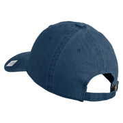 US Marine Corps Seal Embroidered Washed Solid Pigment Dyed Cotton Twill Brass Buckle Cap - Navy OSFM