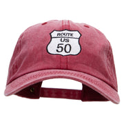 US 50 Embroidered Unstructured Cotton Cap