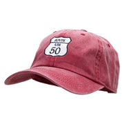 US 50 Embroidered Unstructured Cotton Cap