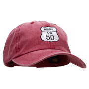 US 50 Embroidered Unstructured Cotton Cap