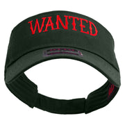 Sheriff Wanted Sign Embroidered Cotton Twill Sun Visor - Dk-Green OSFM